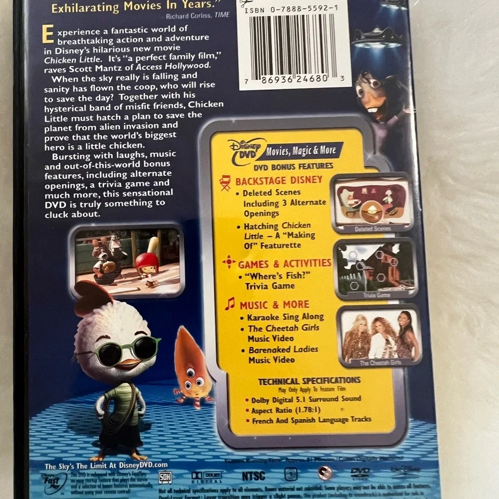 ✨🎉HP⭐️🎉Bundle DVD Disney Aladdin The Last Unicorn and Chicken Little